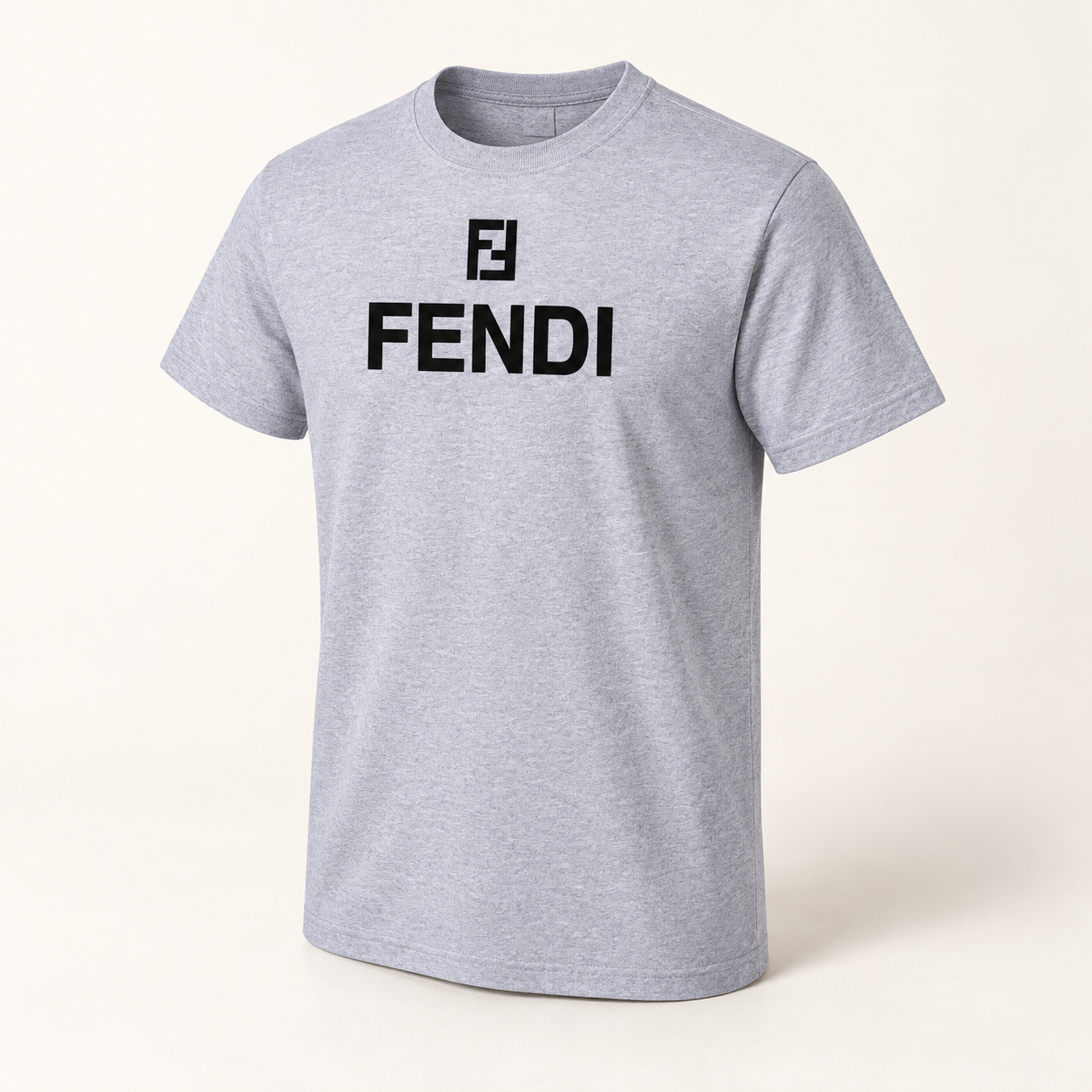 Men's Fendi Cotton T-Shirt | Color: Grey | Image 1
