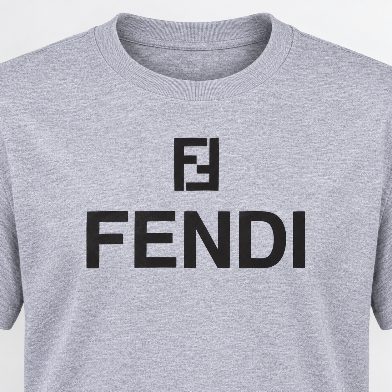 Men's Fendi Cotton T-Shirt | Color: Grey | Image 5