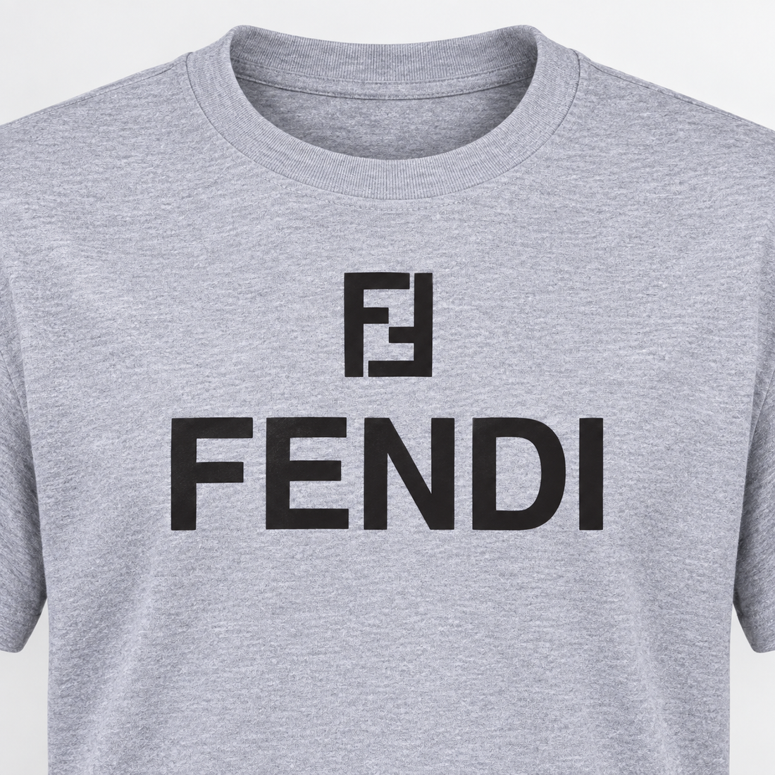 Men's Fendi Cotton T-Shirt | Color: Grey | Image 5