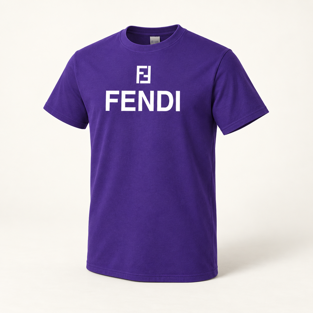 Men's Fendi Cotton T-Shirt | Color: Purple | Image 1