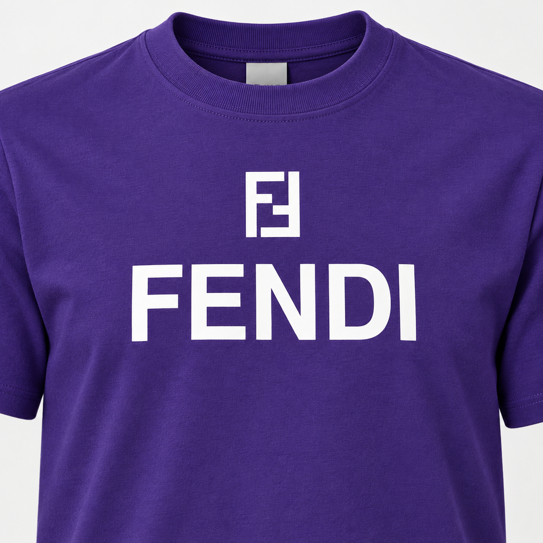 Men's Fendi Cotton T-Shirt | Color: Purple | Image 5