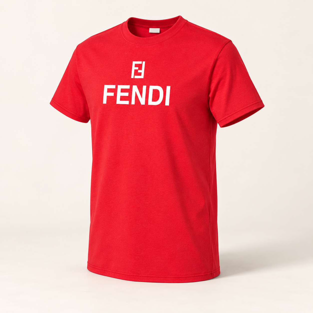 Men's Fendi Cotton T-Shirt | Color: Red | Image 1