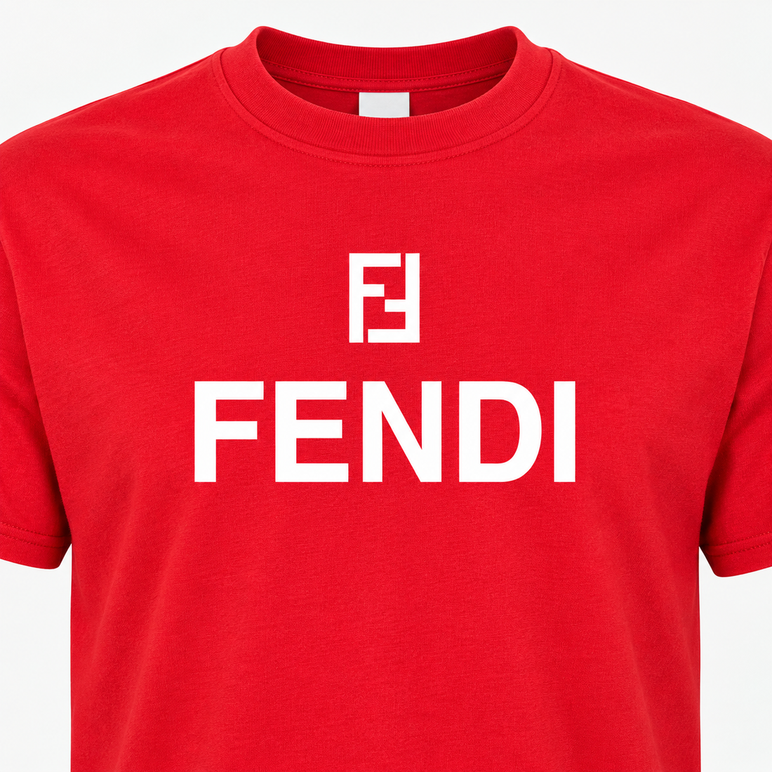 Men's Fendi Cotton T-Shirt | Color: Red | Image 5