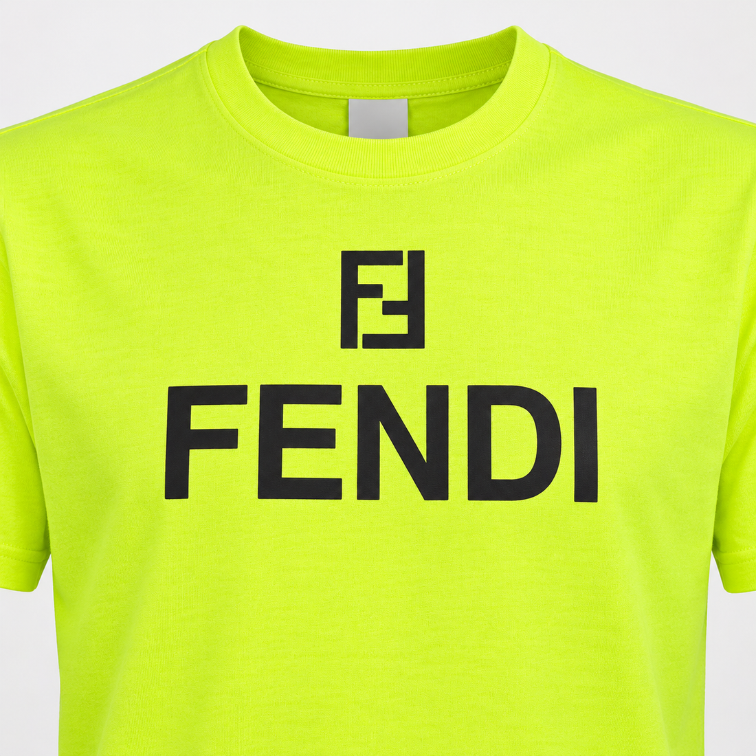 Men's Fendi Cotton T-Shirt | Color: Safety Green | Image 5