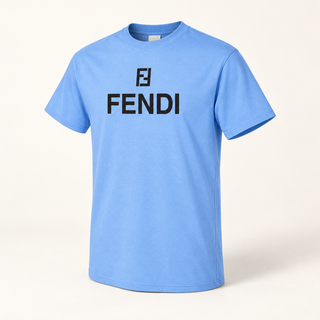 Men's Fendi Cotton T-Shirt | Color: Sky Blue | Image 1