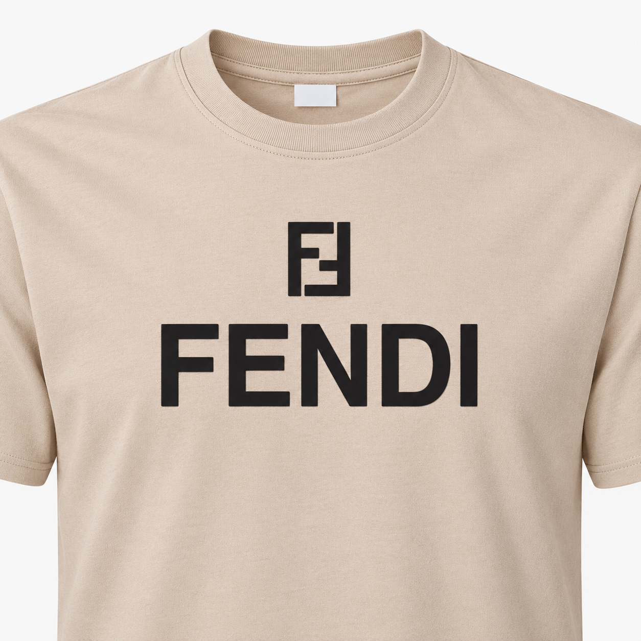 Men's Fendi Cotton T-Shirt | Color: Tan | Image 5