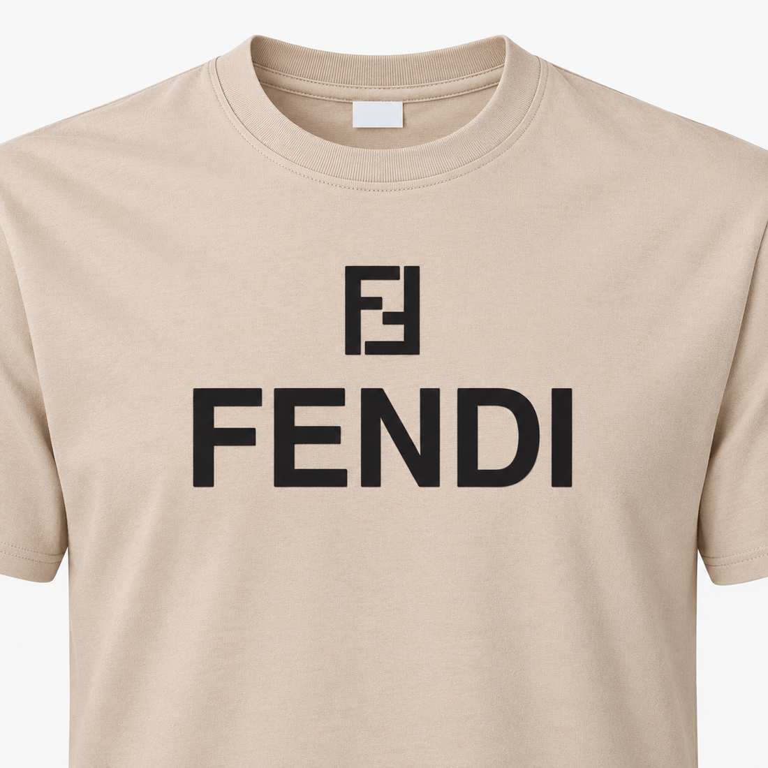 Men's Fendi Cotton T-Shirt | Color: Tan | Image 5