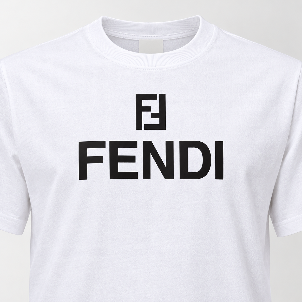 Men's Fendi Cotton T-Shirt | Color: White | Image 5