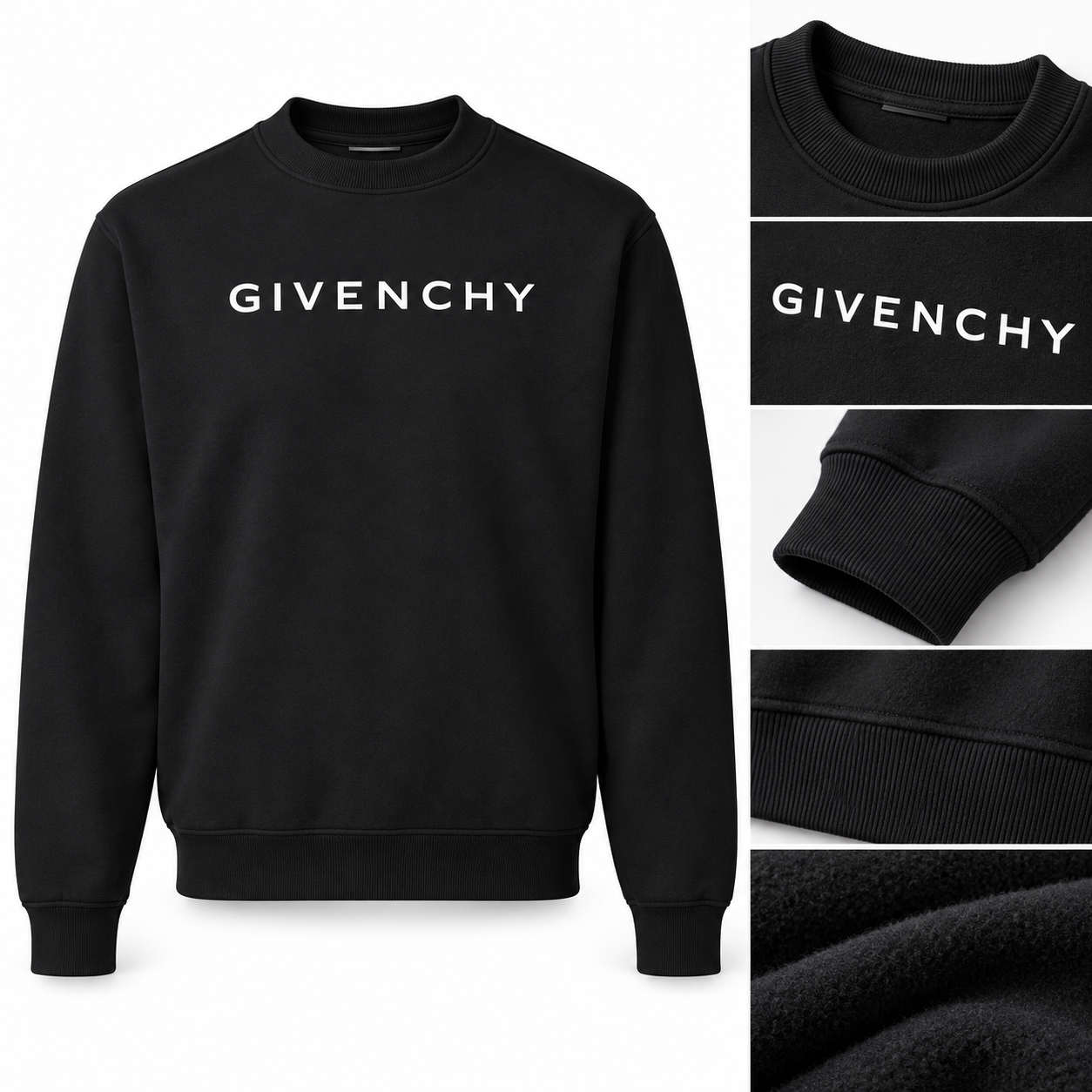 Men's Givenchy Crewneck Sweatshirt | Color: Black | Image 4