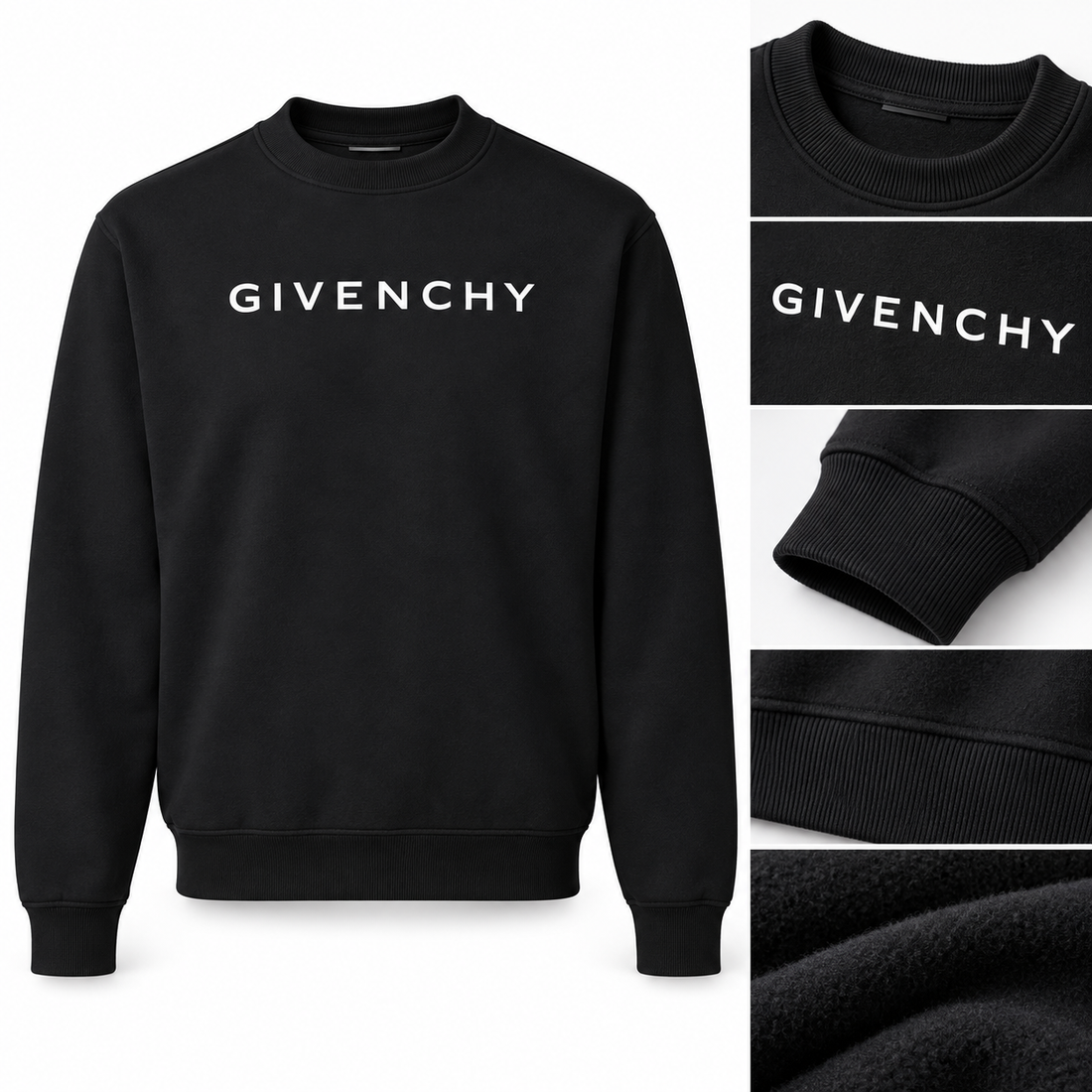 Men's Givenchy Crewneck Sweatshirt | Color: Black | Image 4