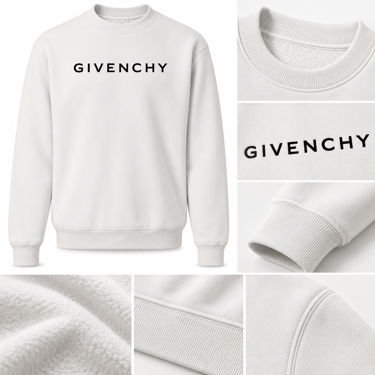 Men's Givenchy Crewneck Sweatshirt | Color: White | Image 4