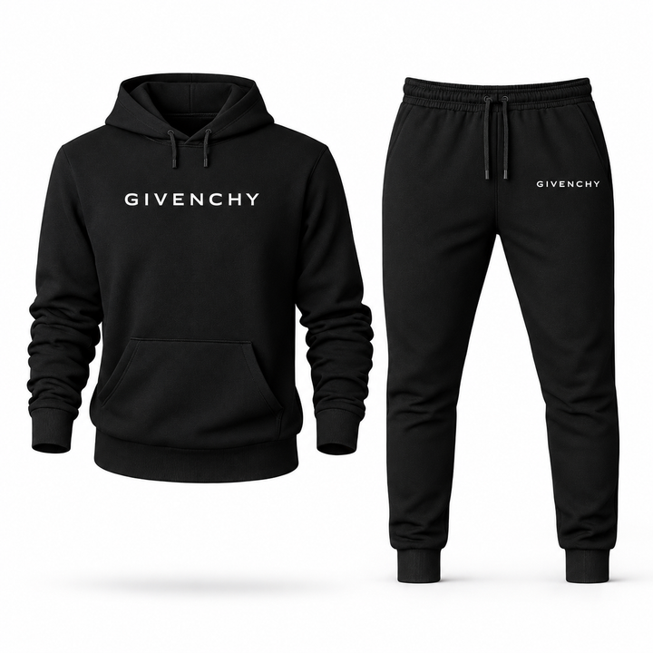 Men's Givenchy Hoodie Joggers Set | Color: Black | Image 1