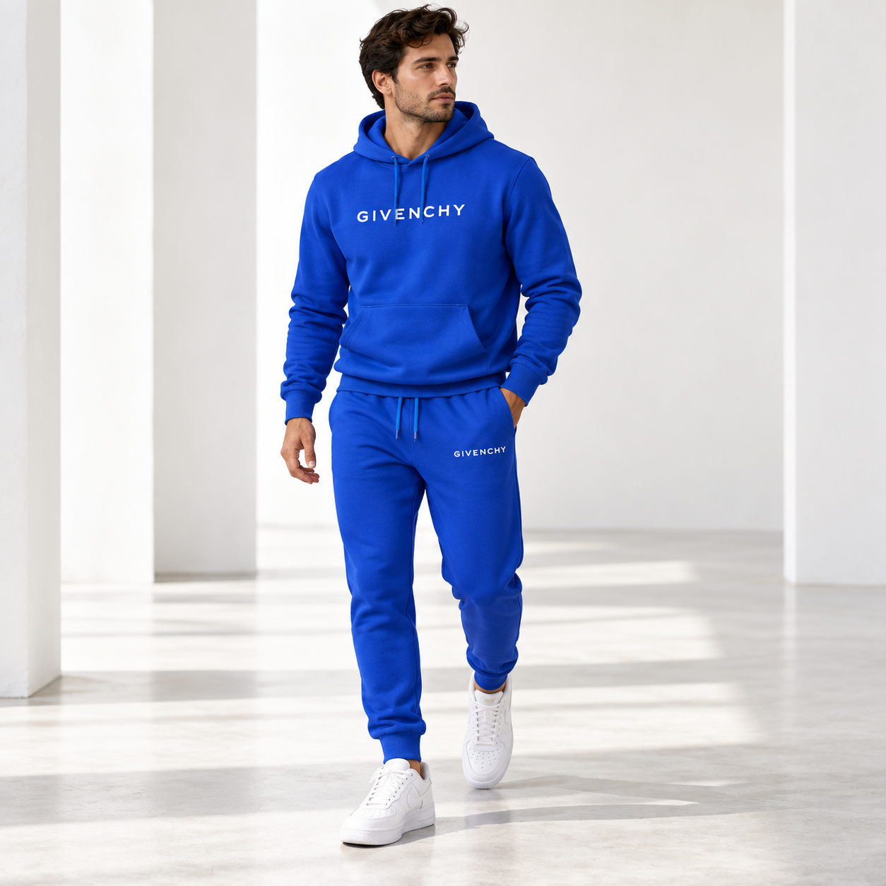 Men's Givenchy Hoodie Joggers Set | Color: Blue | Image 2