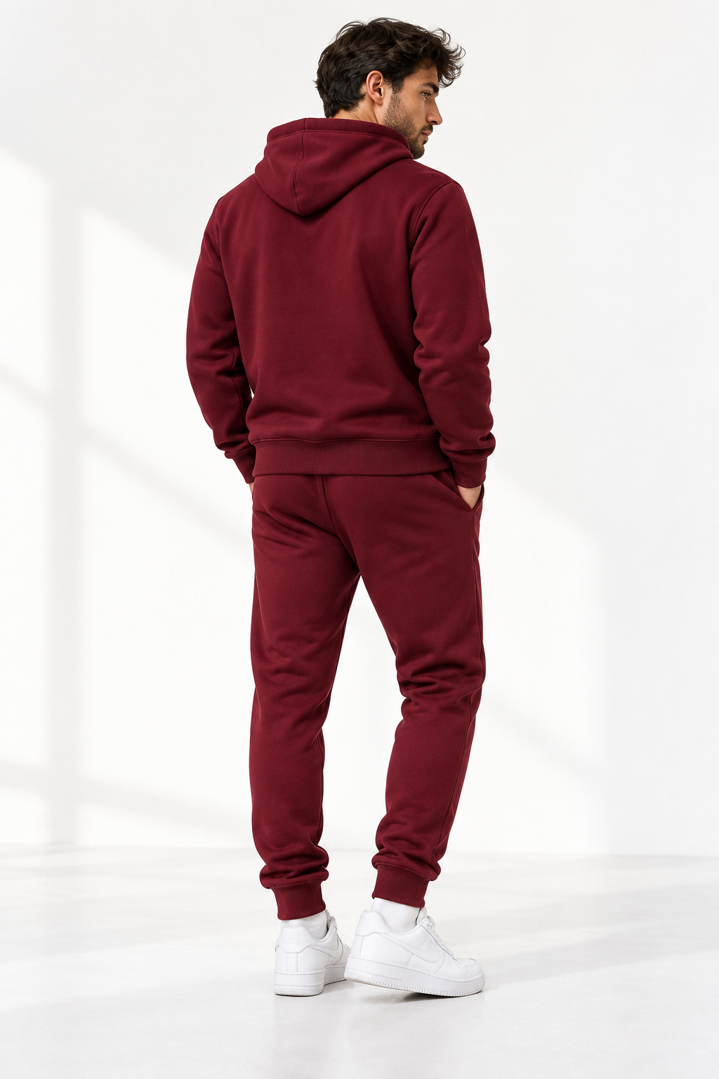 Men's Givenchy Hoodie Joggers Set | Color: Burgundy | Image 5