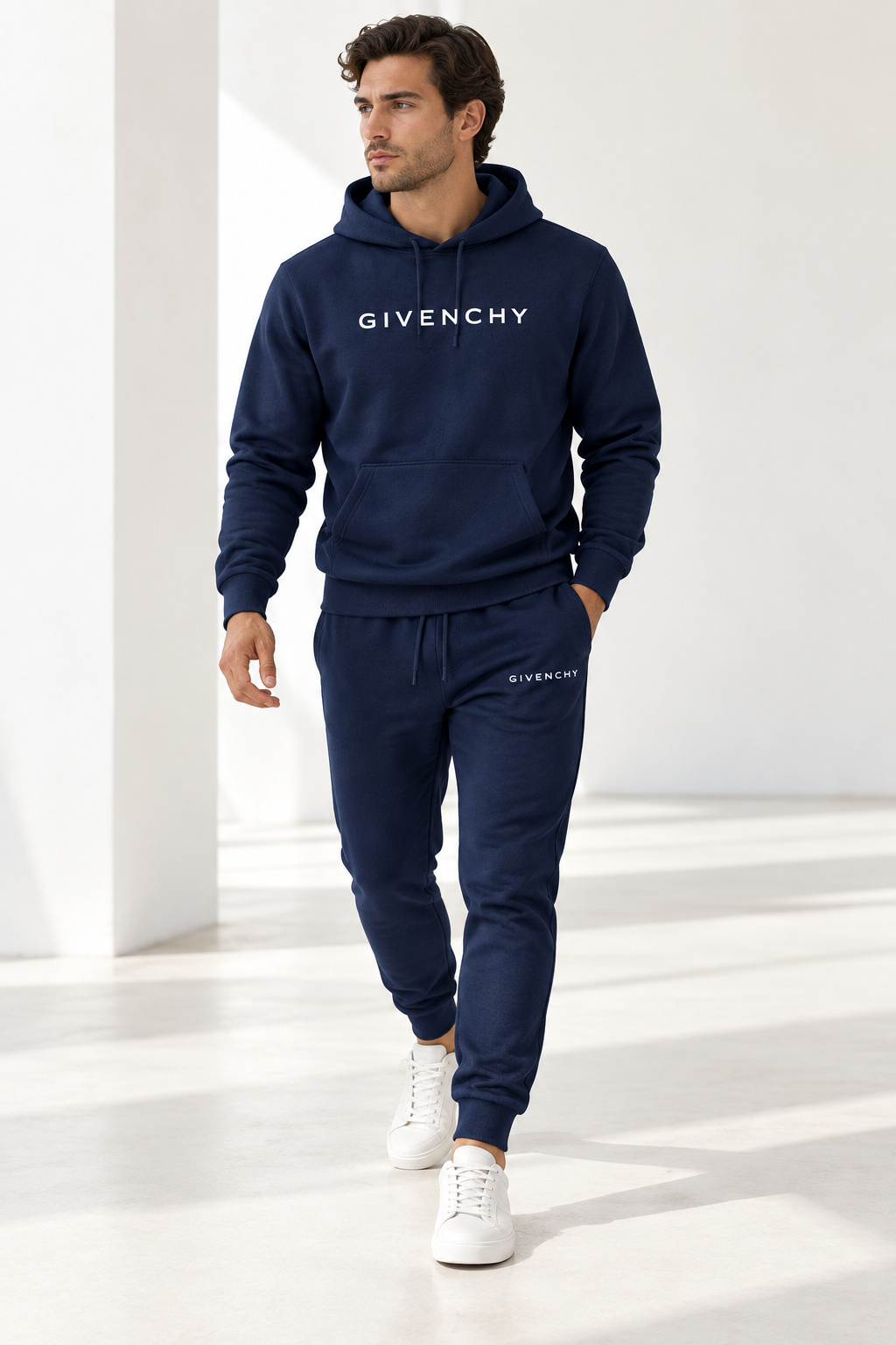 Men's Givenchy Hoodie Joggers Set | Color: Navy | Image 2