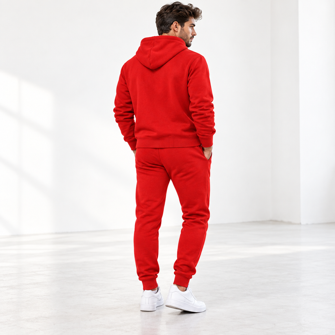 Men's Givenchy Hoodie Joggers Set | Color: Red | Image 5