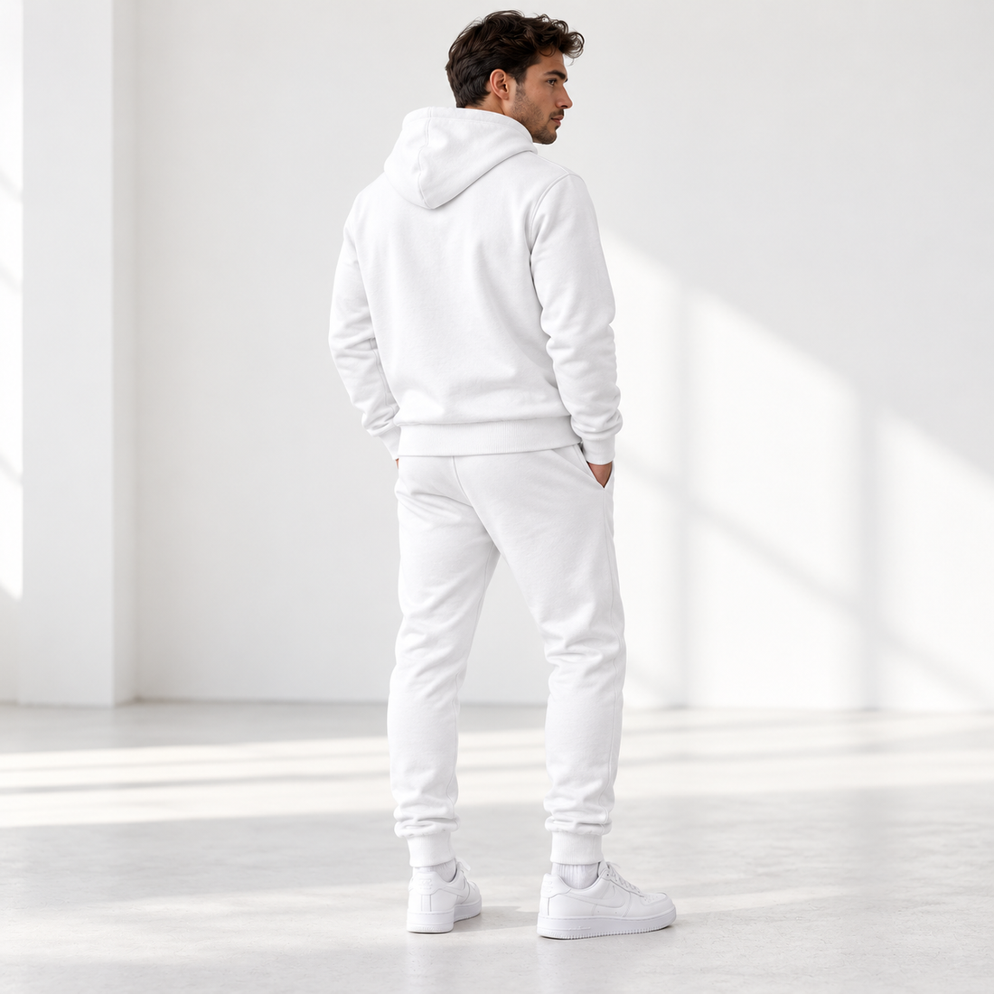 Men's Givenchy Hoodie Joggers Set | Color: White | Image 5