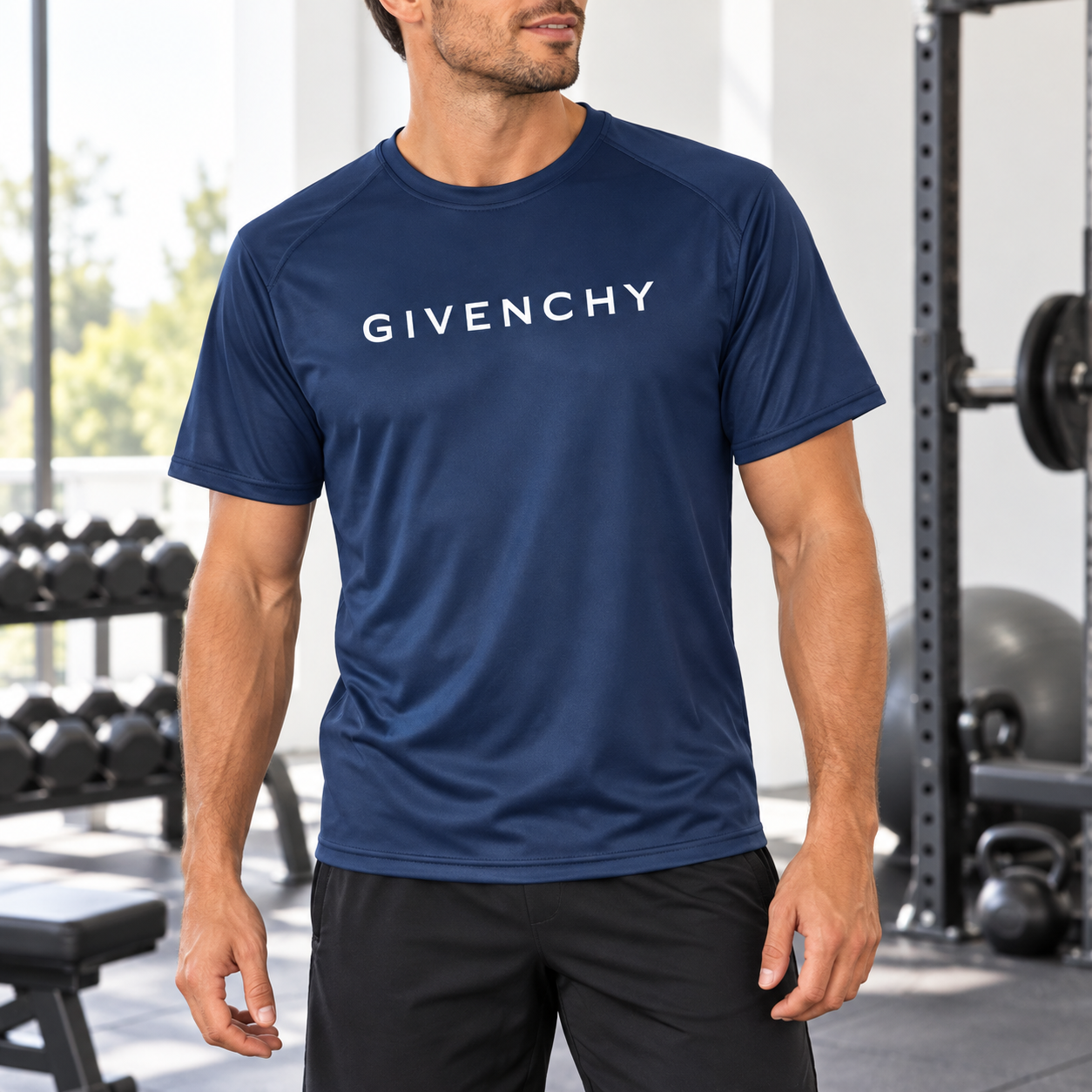 Men's Givenchy Performance T-Shirt | Color: Navy | Image 2