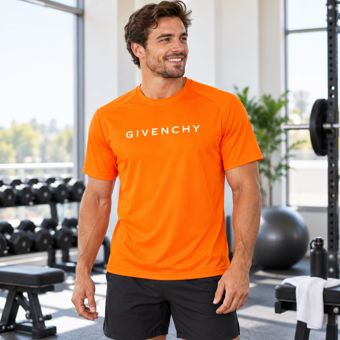 Men's Givenchy Performance T-Shirt | Color: Orange | Image 2