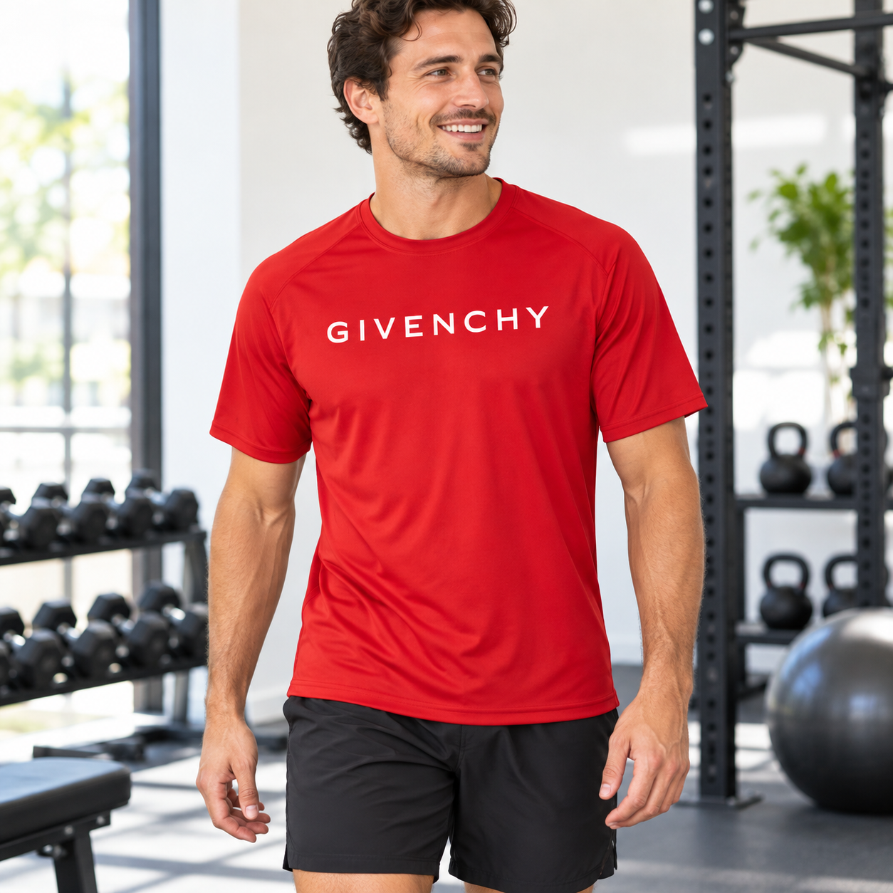 Men's Givenchy Performance T-Shirt | Color: Red | Image 2
