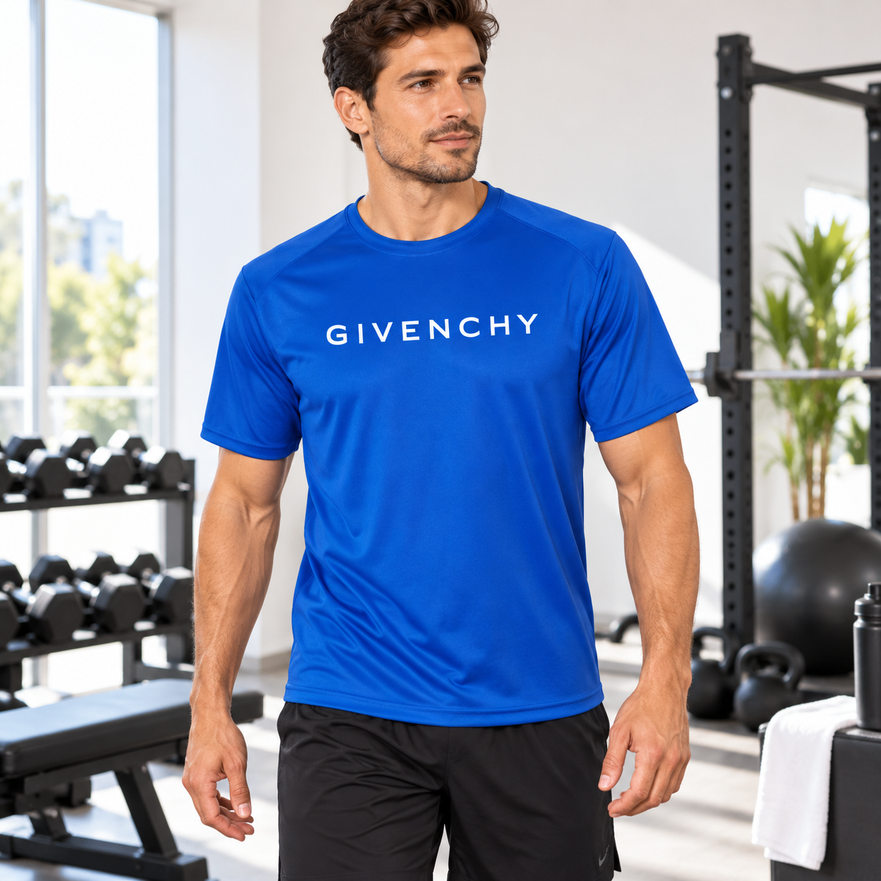Men's Givenchy Performance T-Shirt | Color: Royal Blue | Image 2