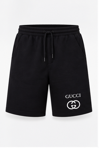Men's Gucci Athletic Fleece Shorts | Color: Black | Image 1