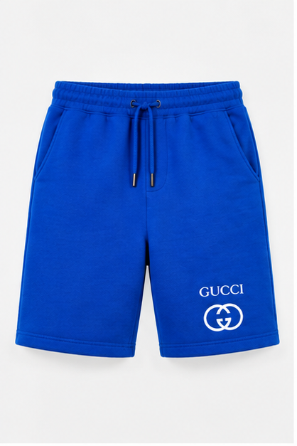 Men's Gucci Athletic Fleece Shorts | Color: Blue | Image 1