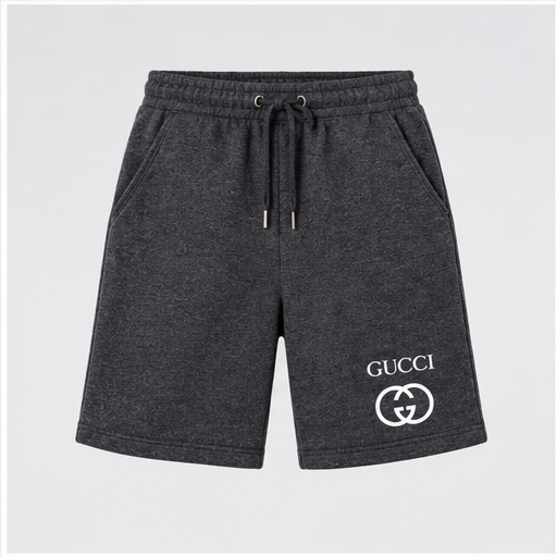 Men's Gucci Athletic Fleece Shorts | Color: Dark Heather | Image 1