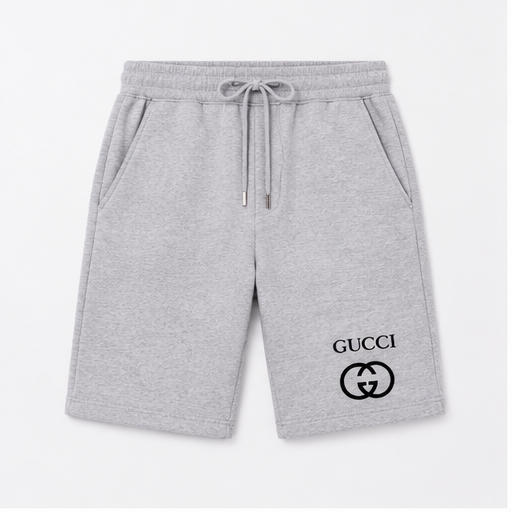 Men's Gucci Athletic Fleece Shorts | Color: Grey | Image 1