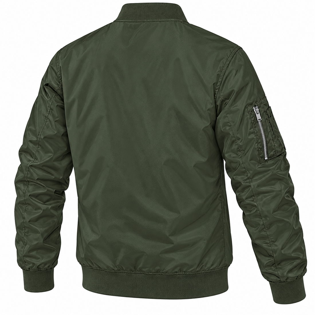 Men's Gucci Lightweight Bomber Jacket | Color: Army Green | Image 5