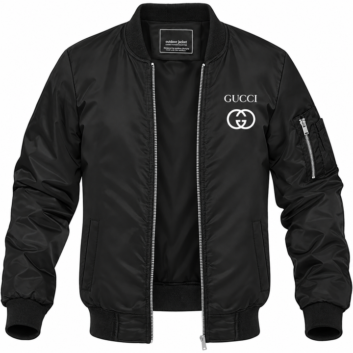 Men's Gucci Lightweight Bomber Jacket | Color: Black | Image 1