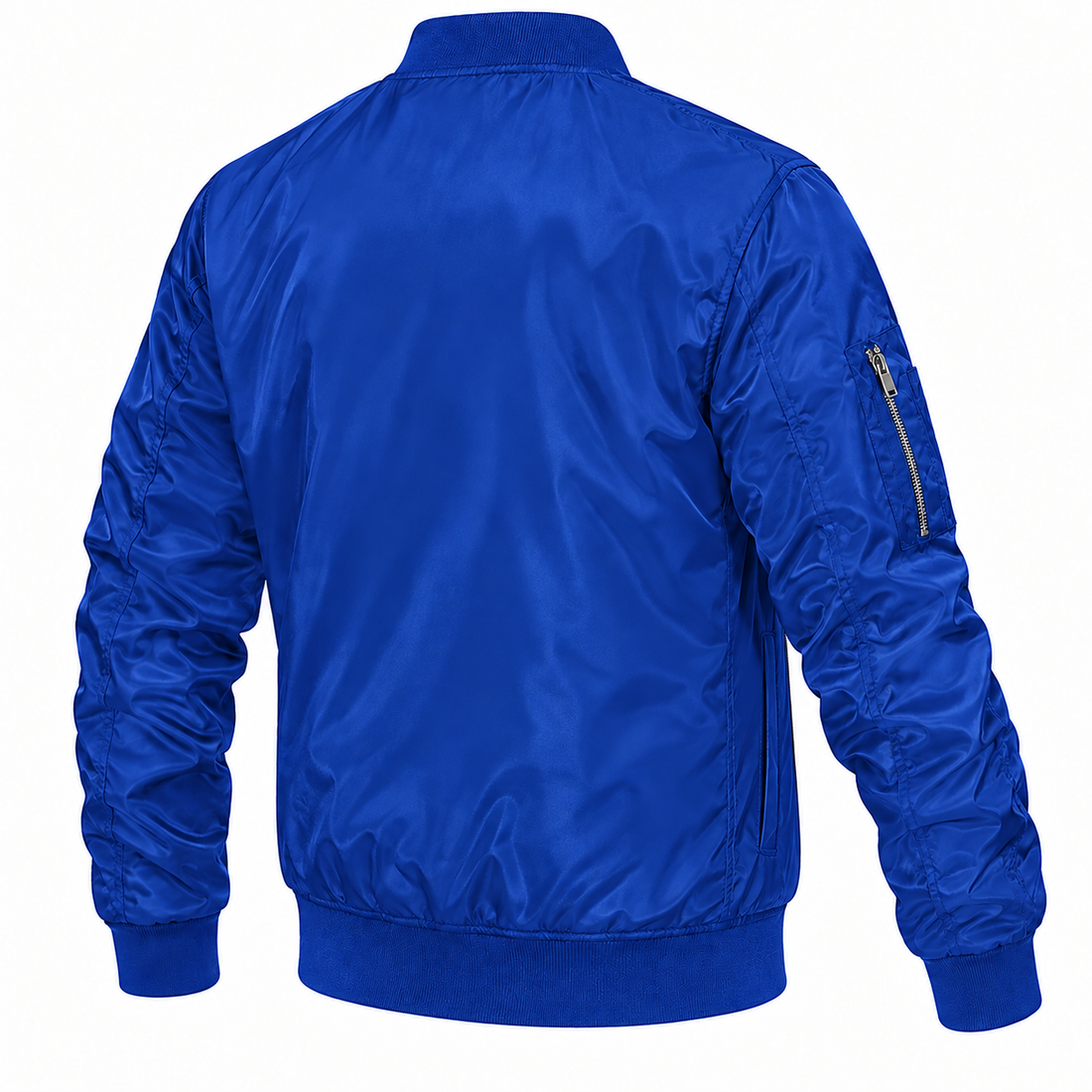 Men's Gucci Lightweight Bomber Jacket | Color: Royal Blue | Image 4