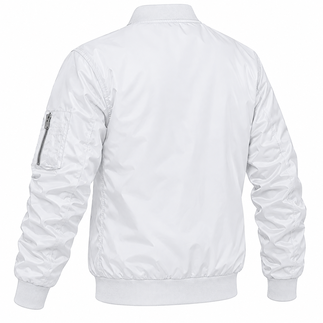 Men's Gucci Lightweight Bomber Jacket | Color: White | Image 5