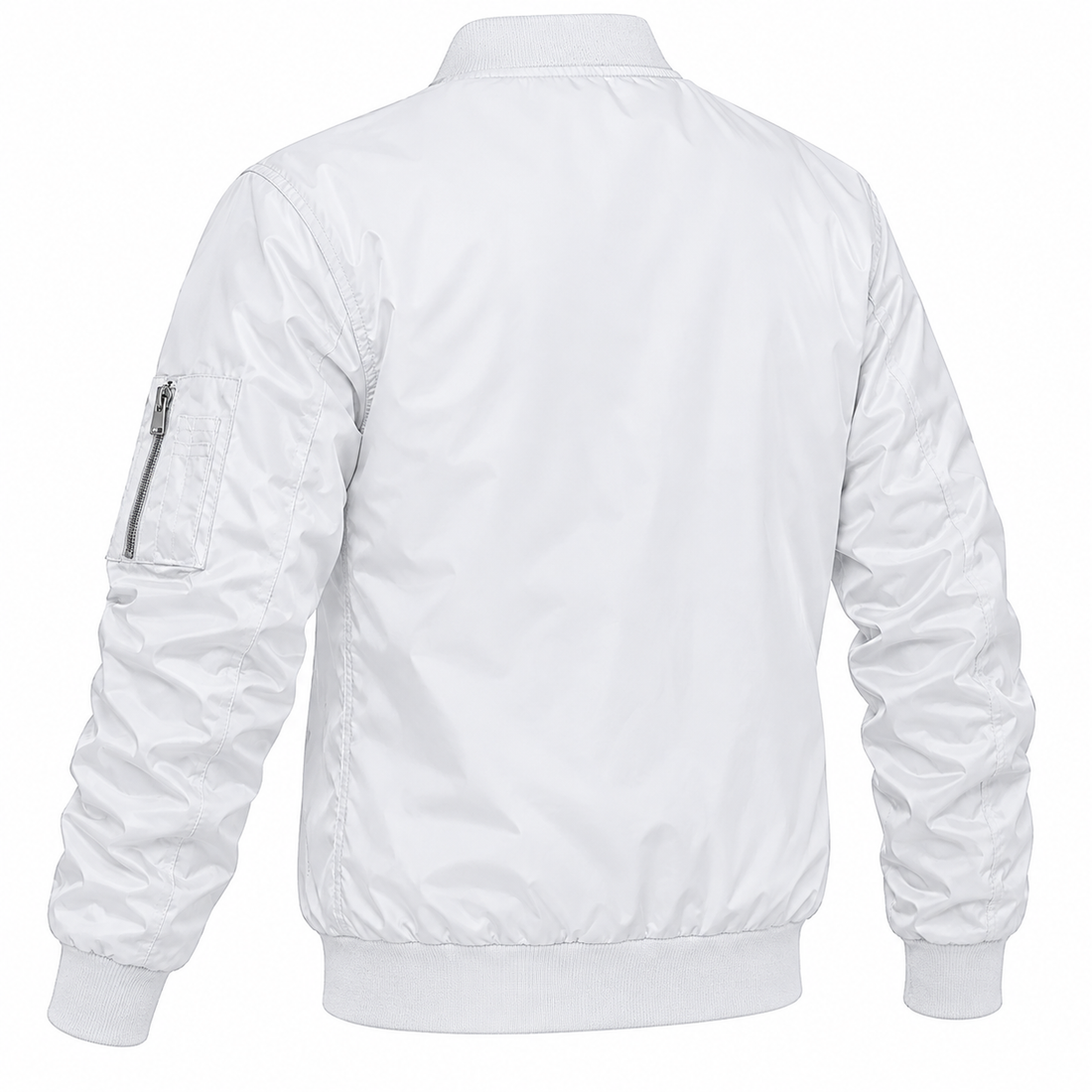 Men's Gucci Lightweight Bomber Jacket | Color: White | Image 5