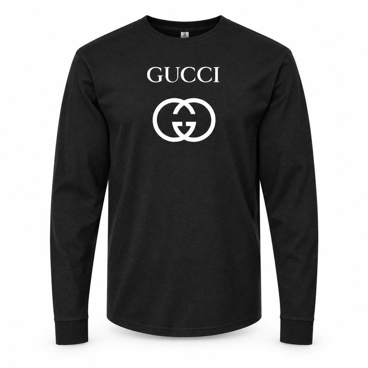 Men's Gucci cotton long sleeve T-shirt black front main product image