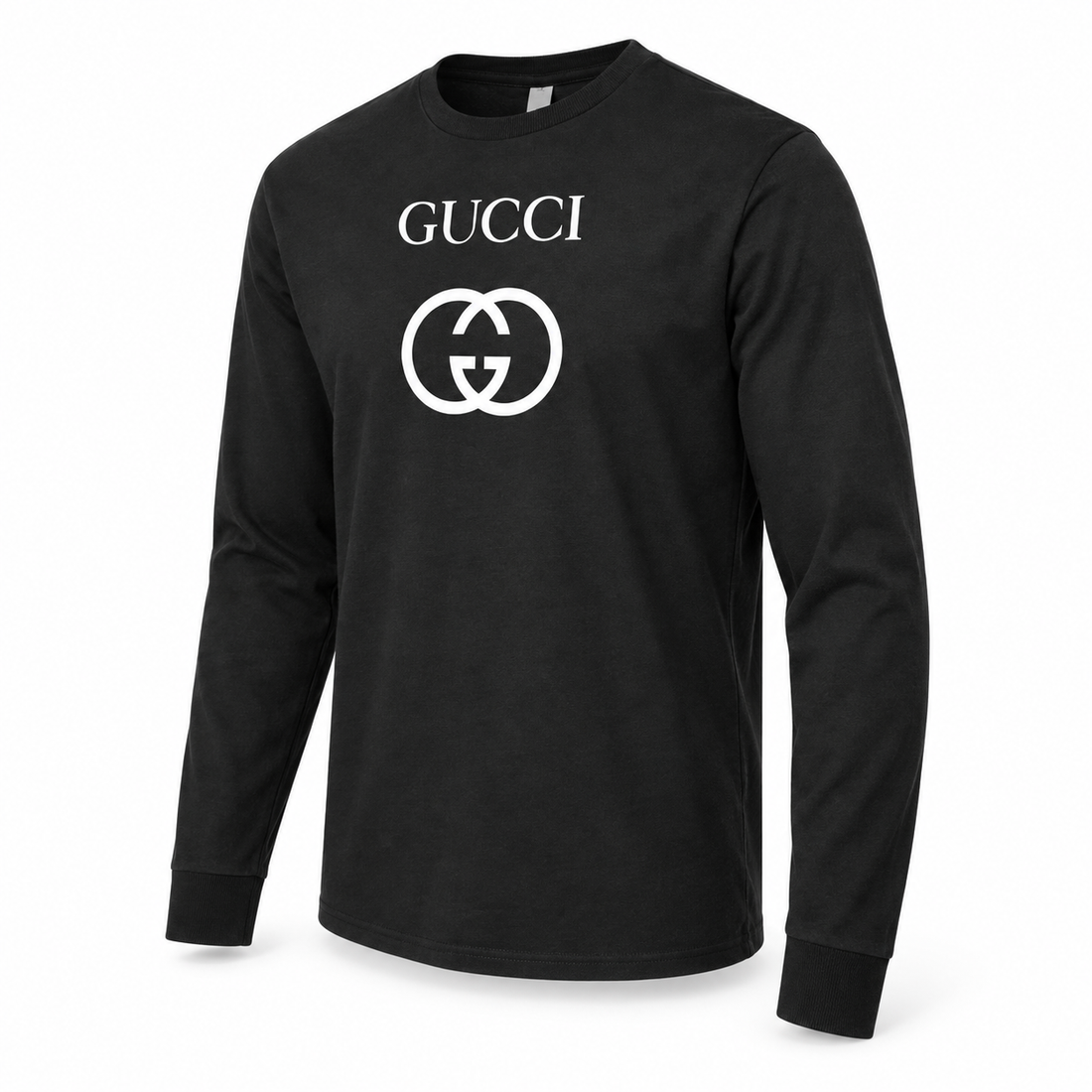 Men's Gucci cotton long sleeve T-shirt black alternate angle image