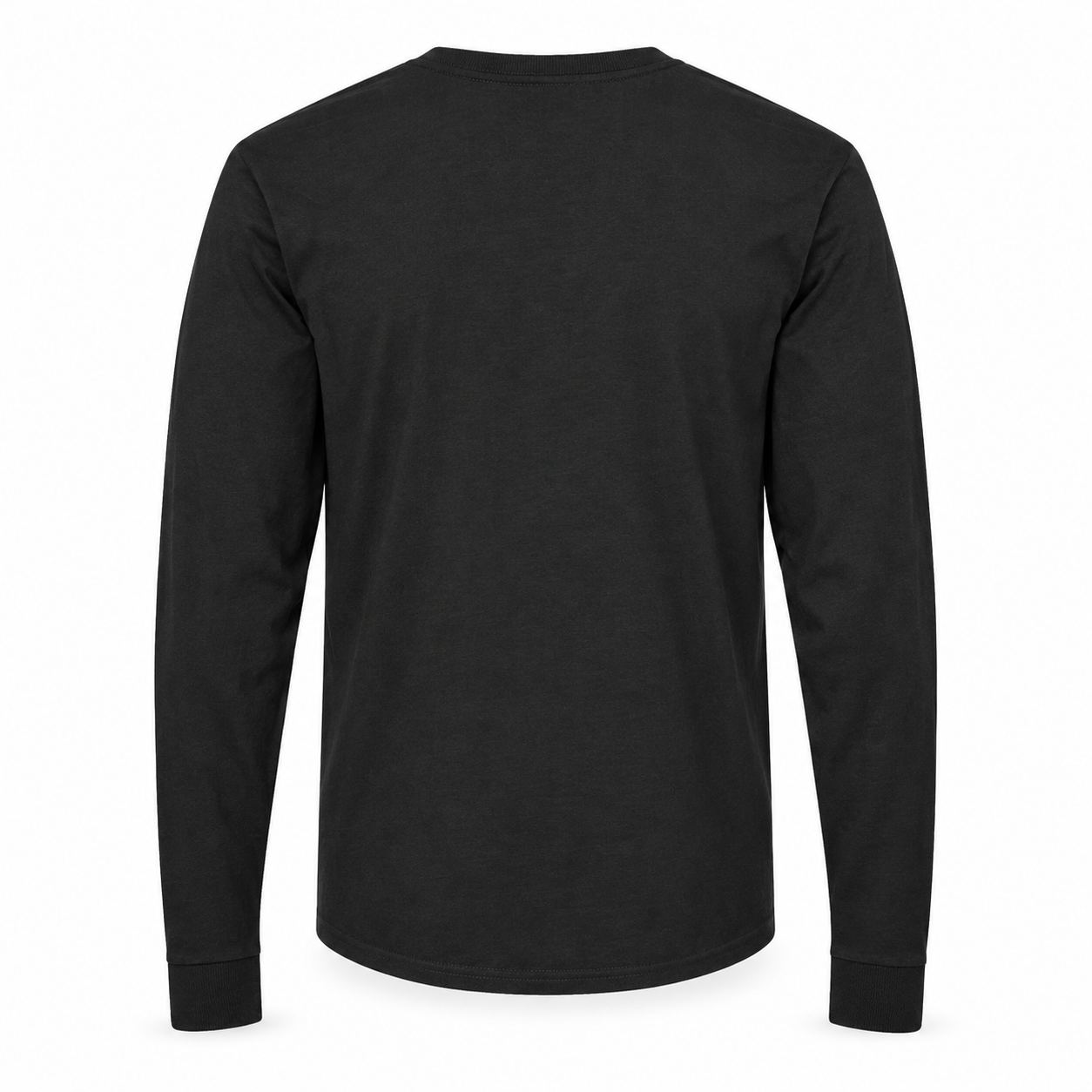 Men's Gucci cotton long sleeve T-shirt black plain back view