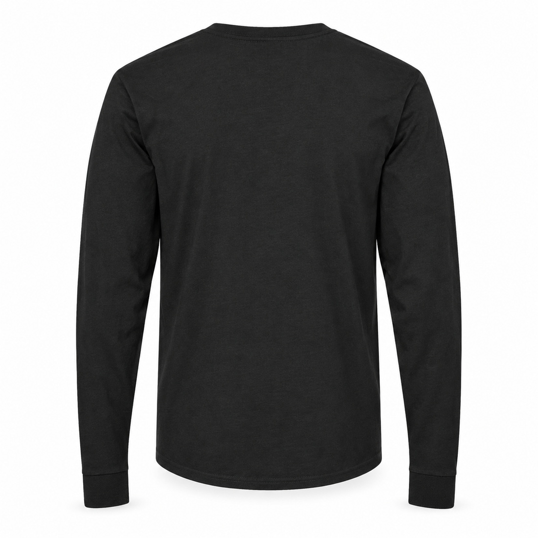 Men's Gucci cotton long sleeve T-shirt black plain back view