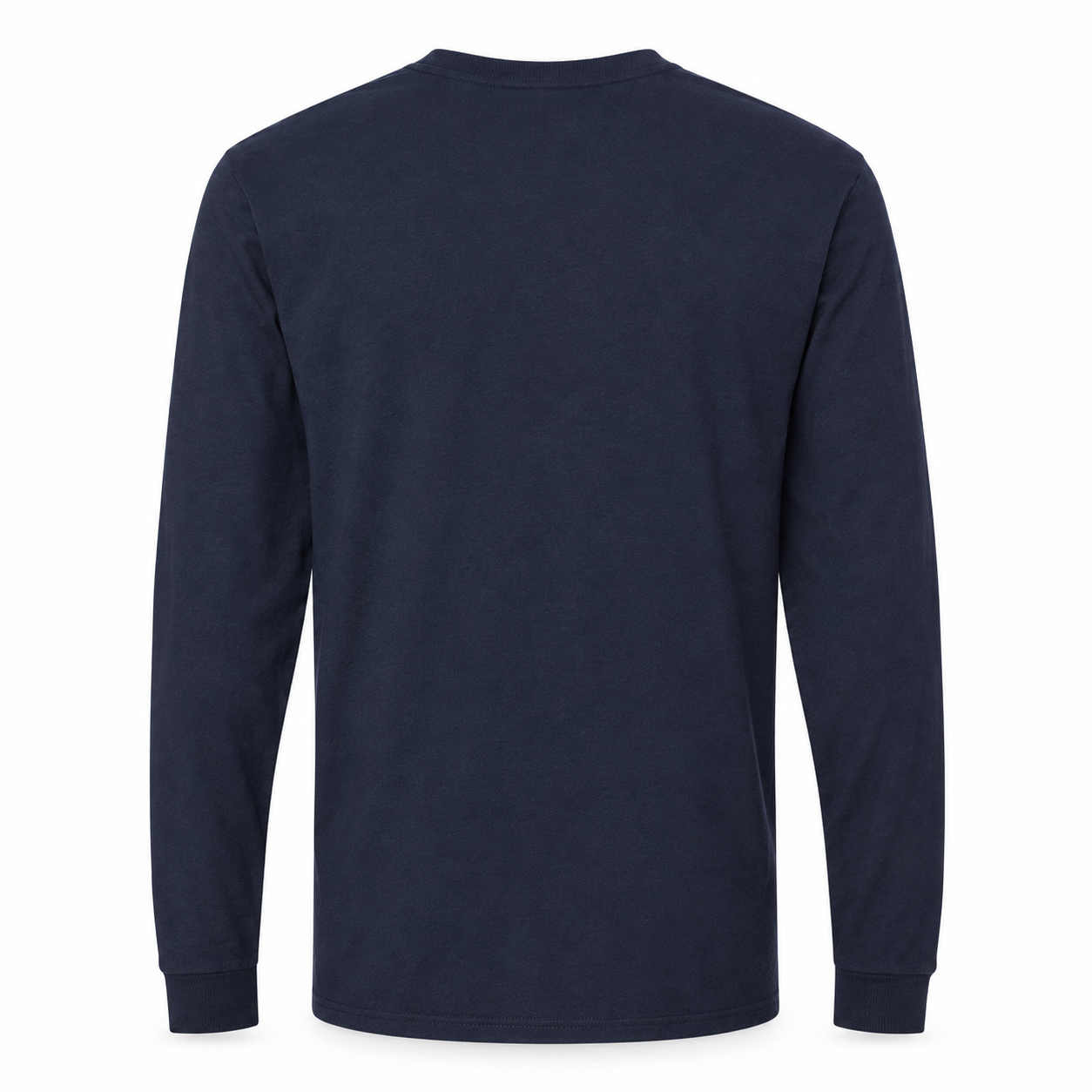 Men's Gucci cotton long sleeve T-shirt navy plain back view