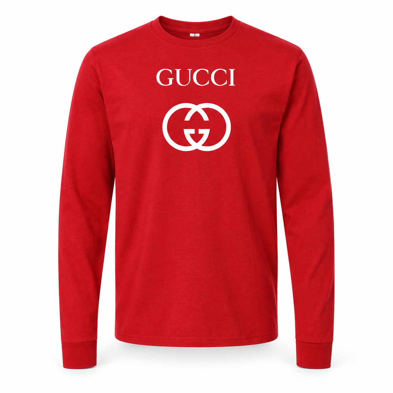 Men's Gucci cotton long sleeve T-shirt red front main product image
