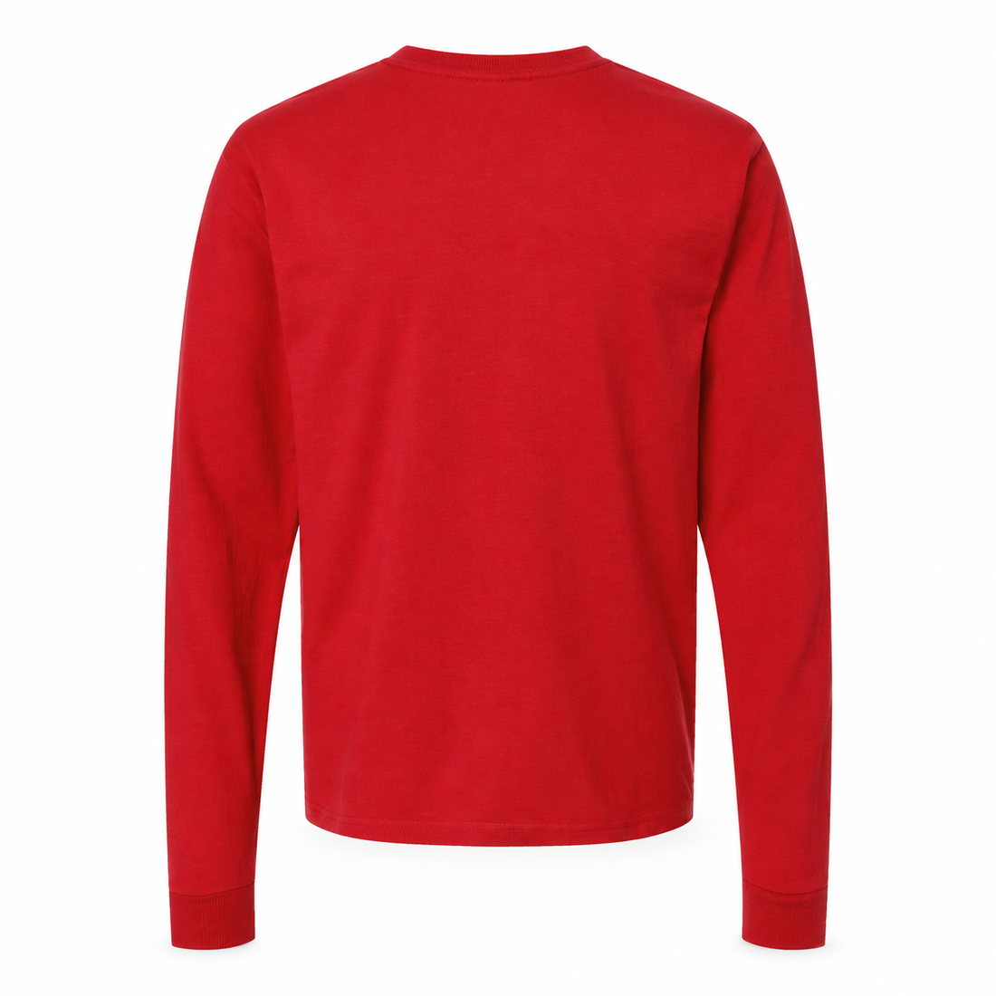 Men's Gucci cotton long sleeve T-shirt red plain back view
