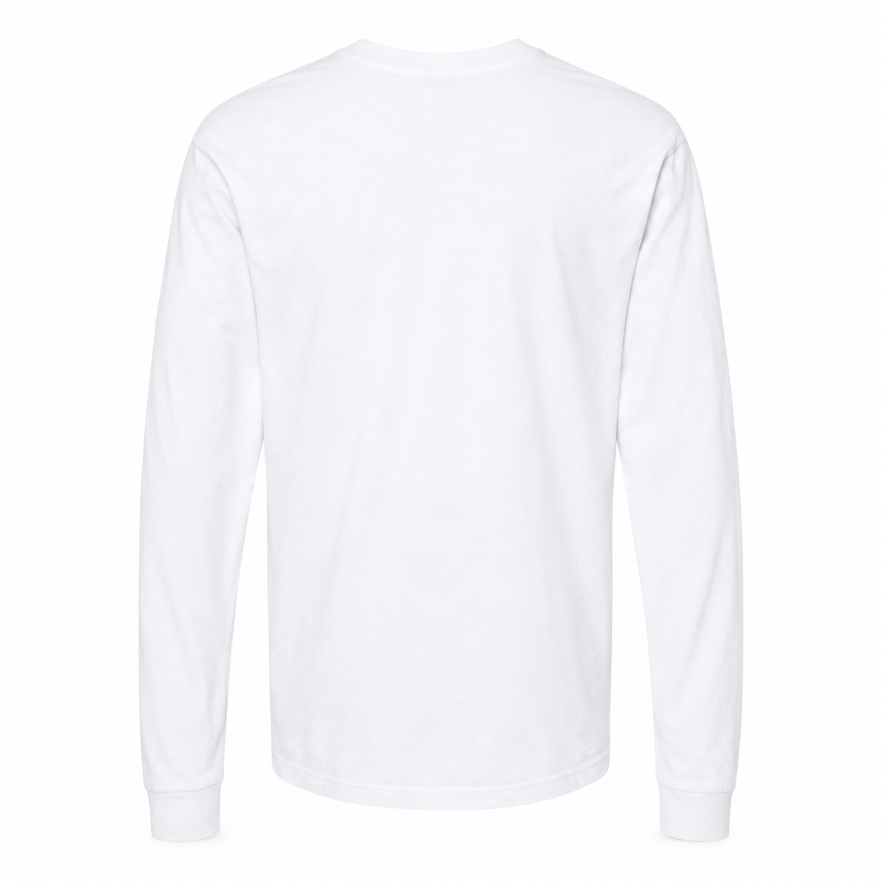 Men's Gucci cotton long sleeve T-shirt white plain back view