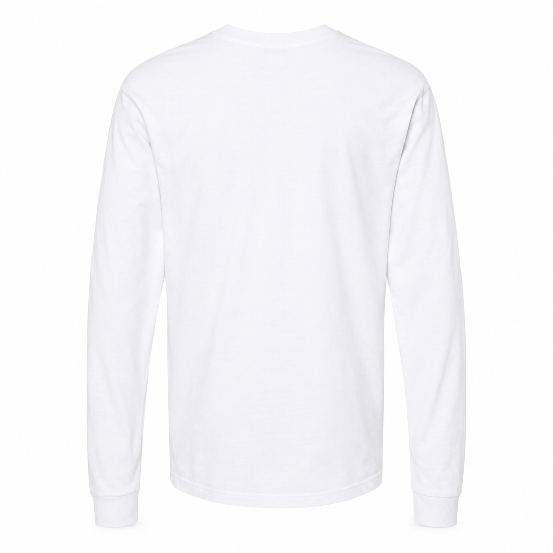 Men's Gucci cotton long sleeve T-shirt white plain back view