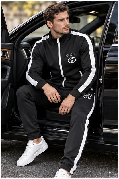 Men's Gucci Dri-Fit TrackSuit | Color: Black | Image 4