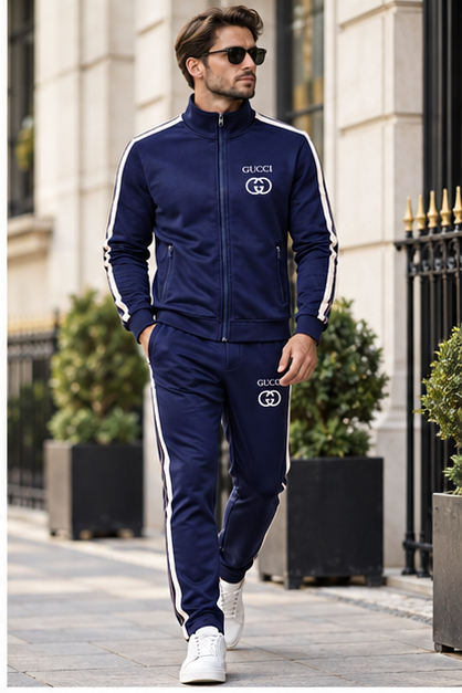 Men's Gucci Dri-Fit TrackSuit | Color: Navy | Image 3