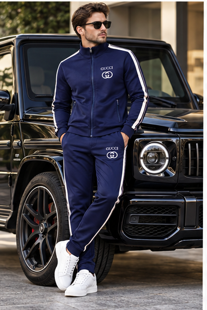 Men's Gucci Dri-Fit TrackSuit | Color: Navy | Image 4