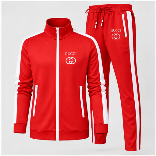 Men's Gucci Dri-Fit TrackSuit | Color: Red | Image 1