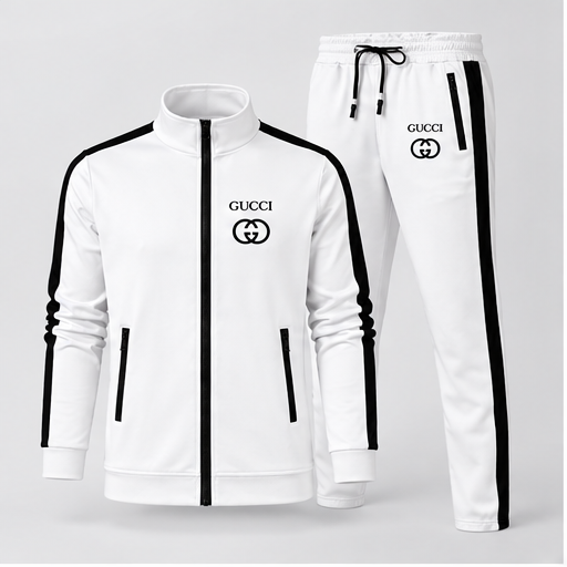 Men's Gucci Dri-Fit TrackSuit | Color: White | Image 1