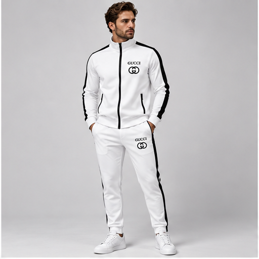 Men's Gucci Dri-Fit TrackSuit | Color: White | Image 2