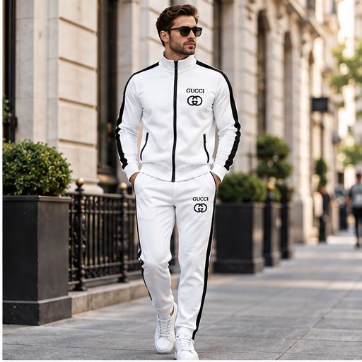 Men's Gucci Dri-Fit TrackSuit | Color: White | Image 3